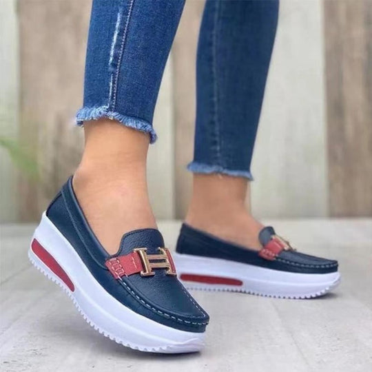 Damen modische Mokassins mit sportlichem Look und gepolsterter Sohle R&B