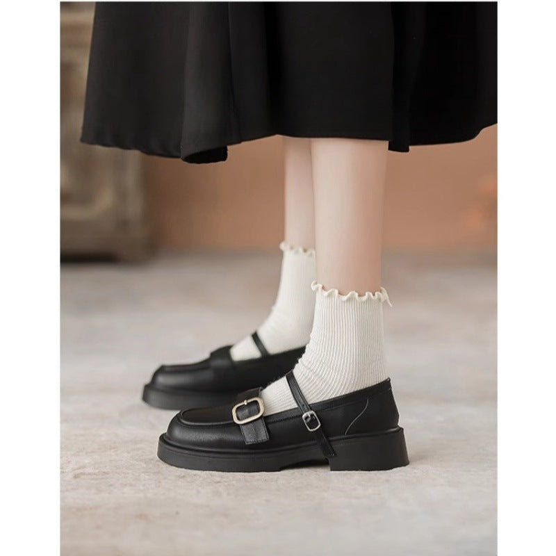 Damen elegante Mary Jane Schuhe mit modischem Schnallenakzent R&B