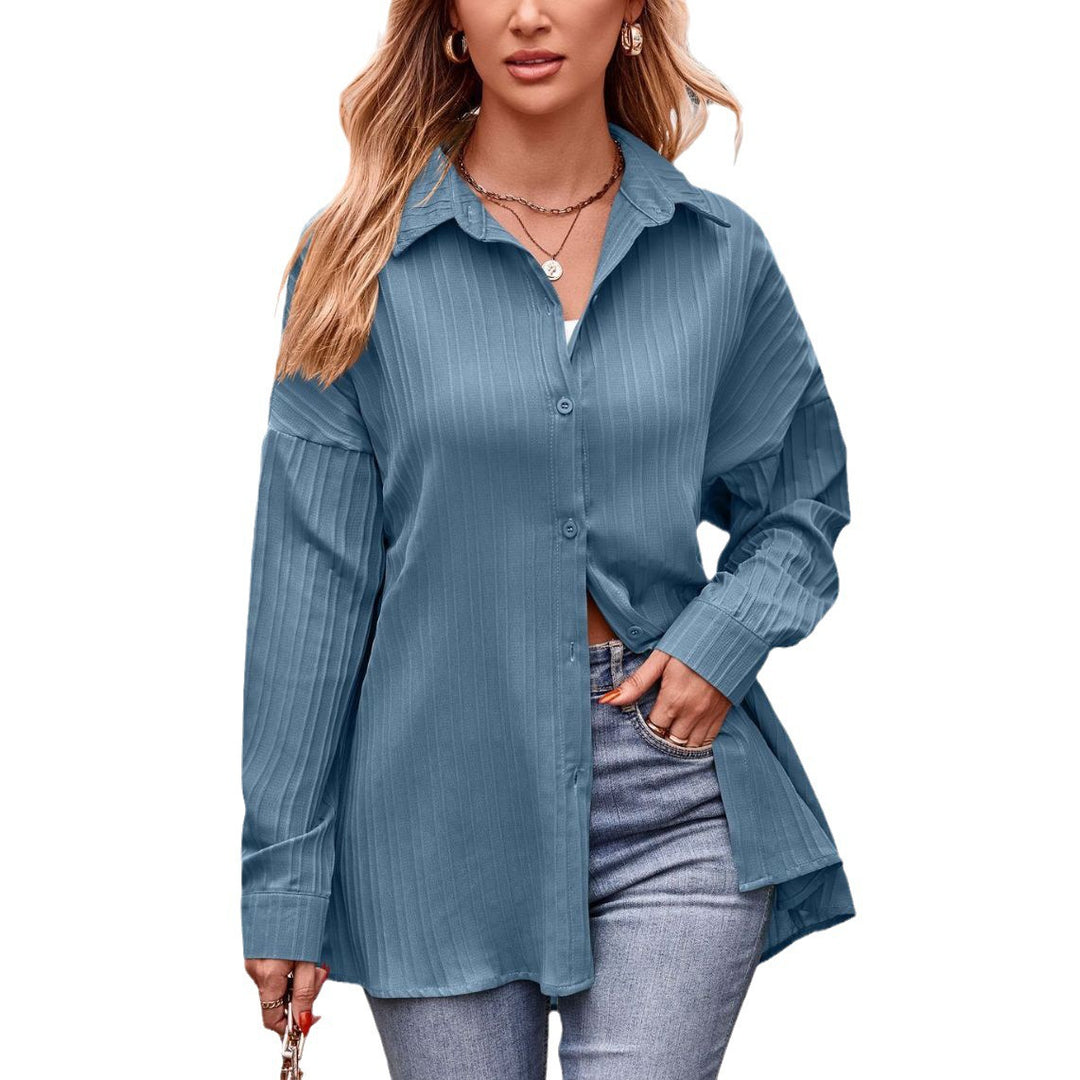 Damen Elegante gestreifte Bluse im Oversized-Schnitt R&B