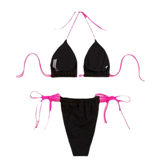 Damen Triangel-Bikini Set mit hohem Beinausschnitt und verstellbaren Bändern R&B