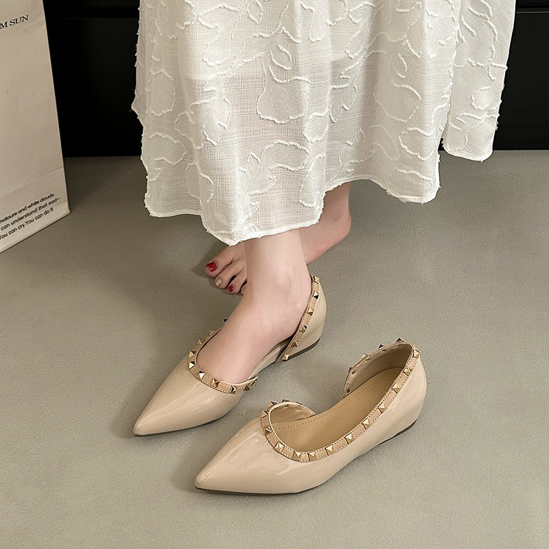 Damen elegante spitze Ballerinas mit Nieten R&B