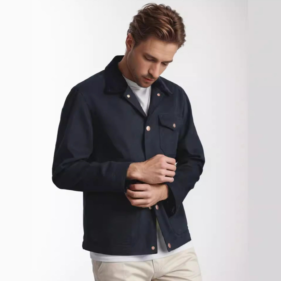 Herren trendige Jeansjacke R&B