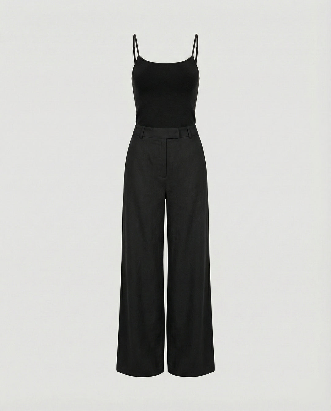 Leichte Leinenhose Weites Bein Plissee Sommerhose Damen Casual