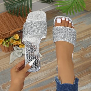 Damen Glitzernde Freizeitsandalen R&B