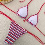 Damen Triangel-Bikini mit niedlichen Rüschendetails R&B