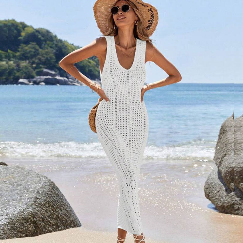 Damen gehäkeltes Sommer-Maxikleid R&B