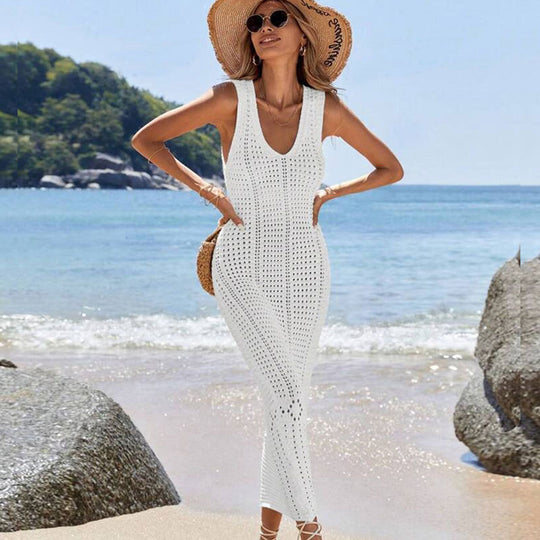 Damen gehäkeltes Sommer-Maxikleid R&B
