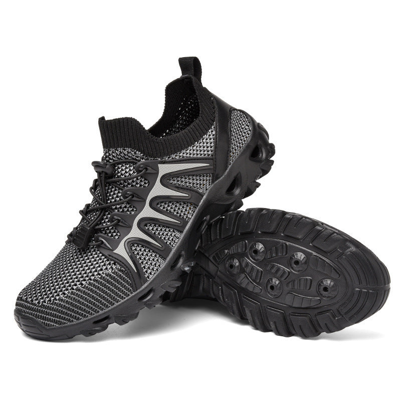 Damen Atmungsaktive Sportschuhe mit elastischem Schnürsystem und rutschfester Sohle R&B