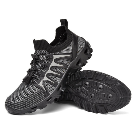 Damen Atmungsaktive Sportschuhe mit elastischem Schnürsystem und rutschfester Sohle R&B