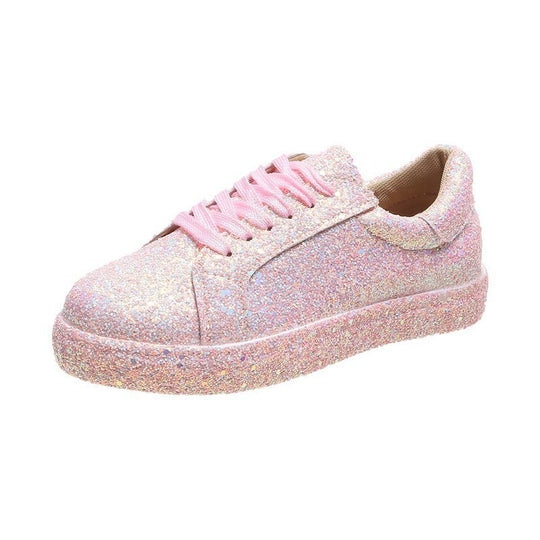 Damen Glitzernde Freizeit-Sneaker mit atmungsaktiver Sohle und rutschfestem Design R&B