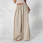 Damen Weite plissierte Sommerhose R&B