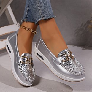 Damen Komfortable Loafers mit dekorativer Schnallenapplikation R&B
