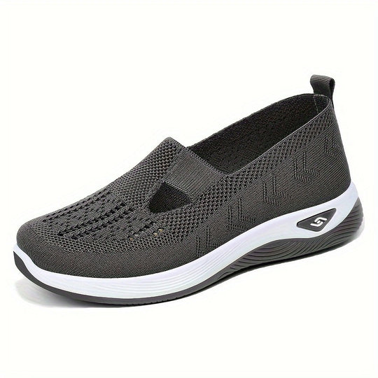 Damen Atmungsaktive Slip-On Sneakers mit elastischem Einschlupf R&B