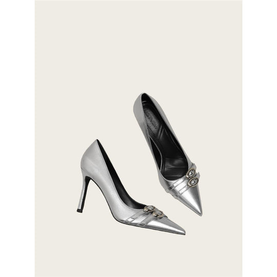 Damen elegante High Heel Pumps mit Schmuckakzent R&B