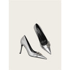 Damen elegante High Heel Pumps mit Schmuckakzent R&B