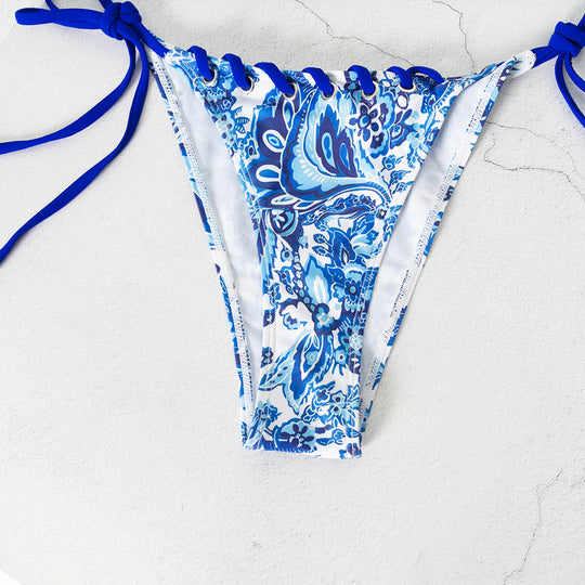 Damen Triangel-Bikini mit verspieltem Schnürdesign R&B