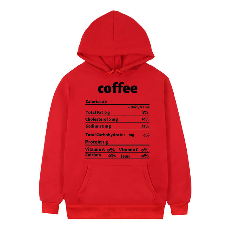 Damen Kapuzenpullover mit kreativem Nährwertdesign R&B