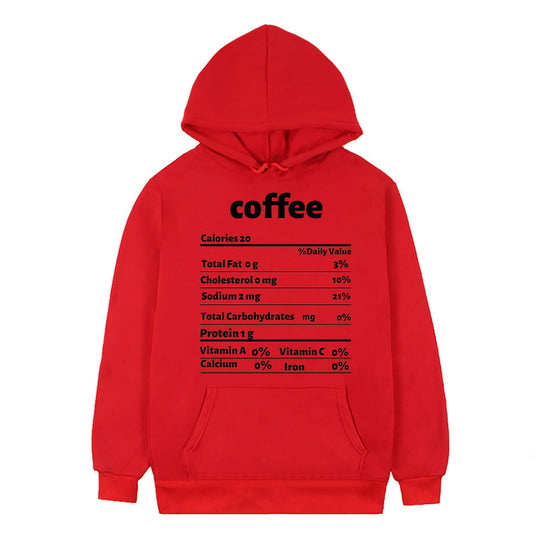 Damen Kapuzenpullover mit kreativem Nährwertdesign R&B