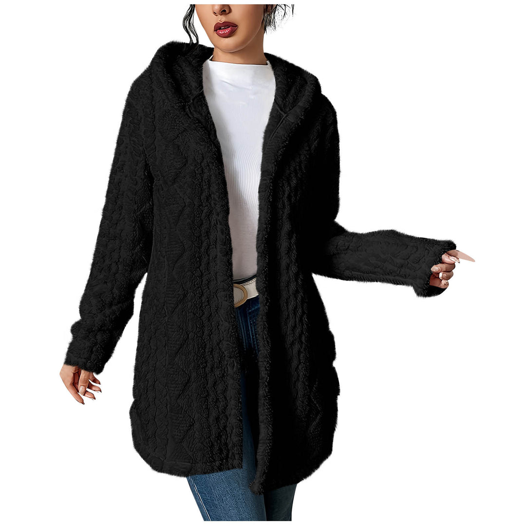 Damen Kuschelige Cardiganjacke mit Kapuze aus weichem Fleece R&B