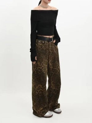 Damen weit geschnittene Haremshose im Wildleder-Look