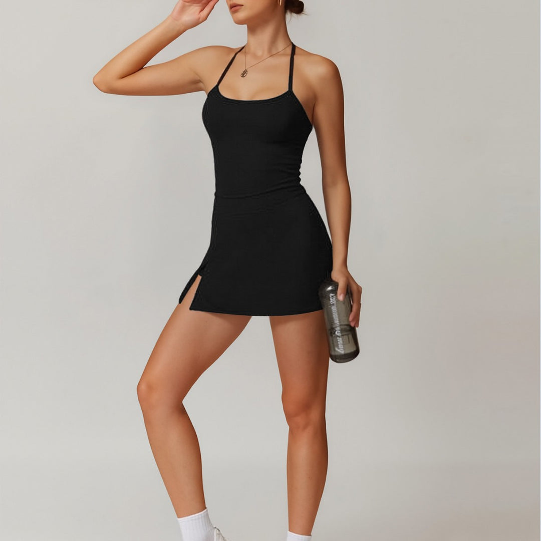 Damen Sportliches Tanktop mit kombiniertem Minirock R&B