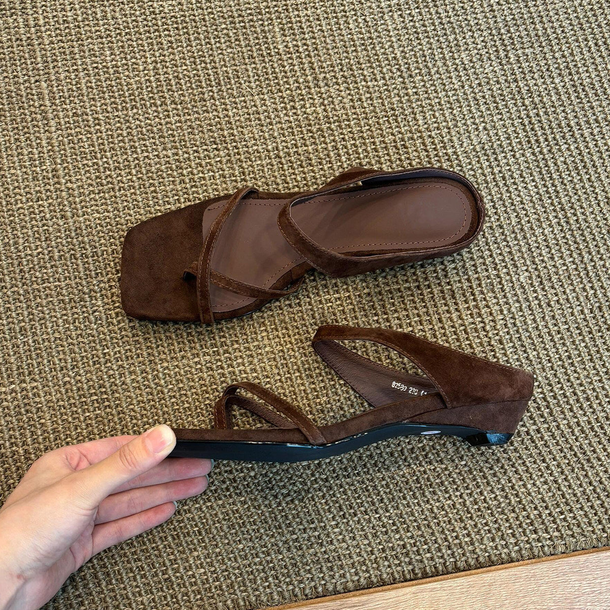 Damen Slingback-Pantoletten mit eleganter Querriemchen-Design