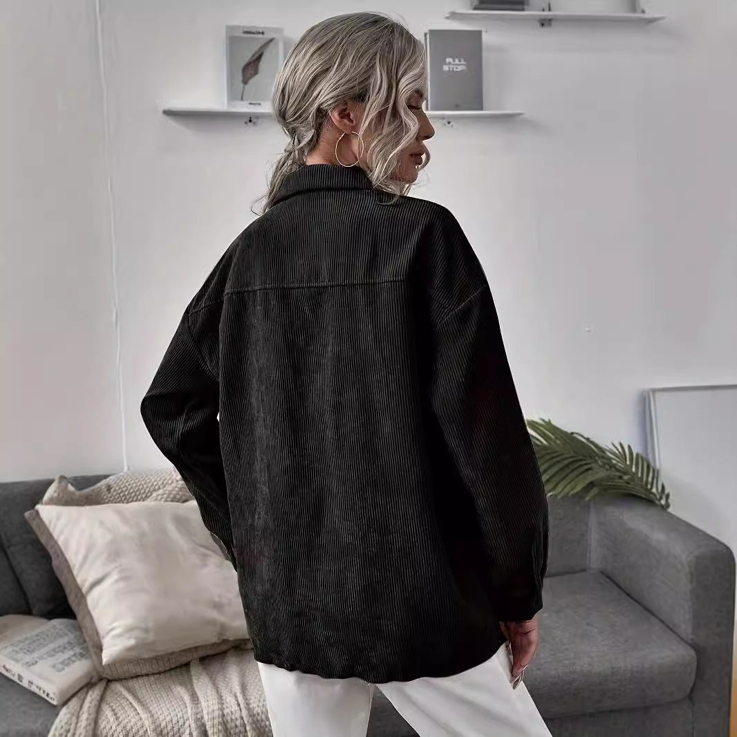Damen Cordjacke mit modernem Schnitt und praktischen Taschen R&B