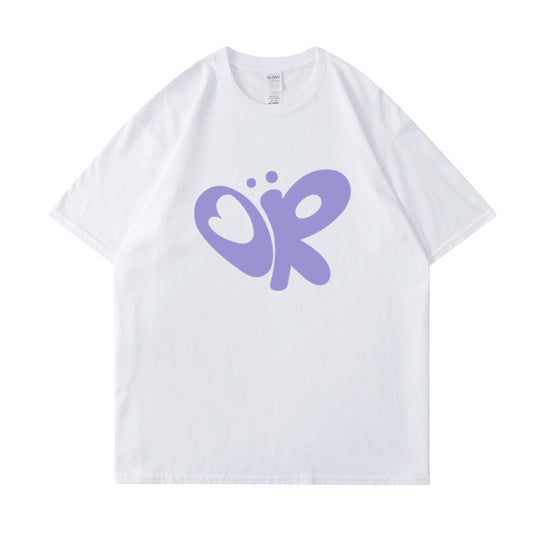 Damen lässiges T-Shirt mit einzigartigem Grafikdruck R&B