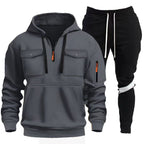 Herren praktische Kapuzenjacke mit Sporthose R&B