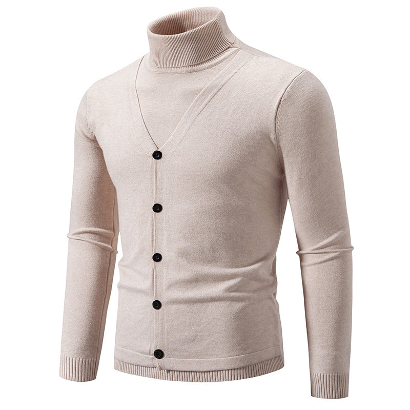 Herren eleganter und kuscheliger Rollkragenpullover R&B