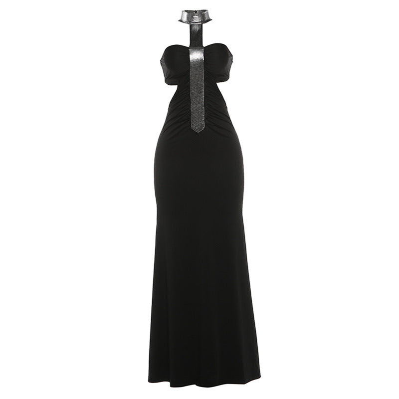 Damen Elegantes Abendkleid mit schmalem Schnitt und glänzenden Akzenten R&B