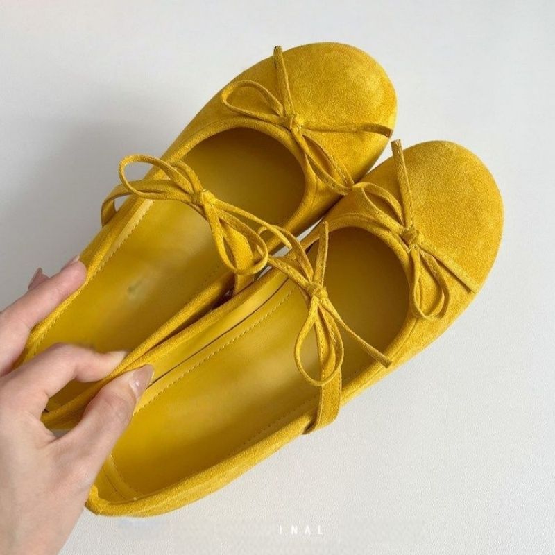 Damen Ballerinas mit Schleifenverzierung R&B