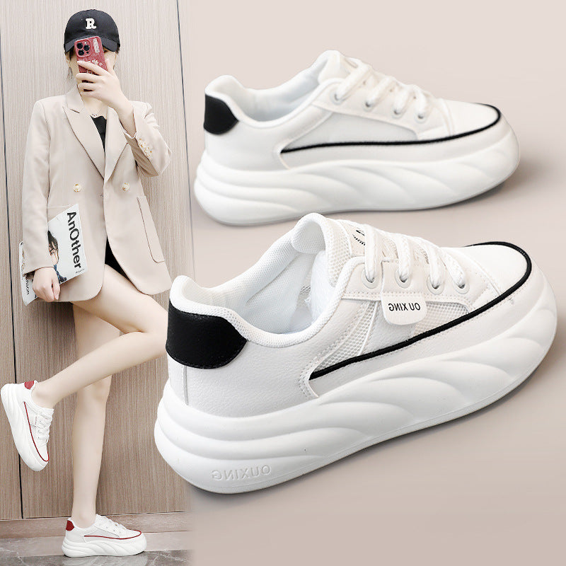 Damen trendige Chunky Sneakers mit hochgezogener Sohle und atmungsaktivem Obermaterial R&B
