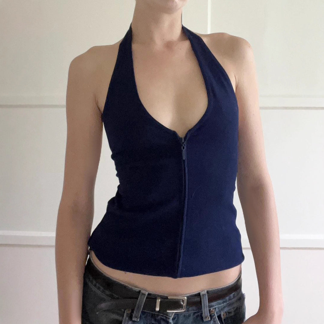 DamenZip-Top mit tiefem V-Ausschnitt und Racerback R&B