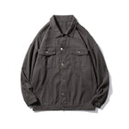 Damen Casual Utility-Jacke mit klassischen Druckknöpfen und praktischen Taschen