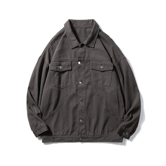 Damen Casual Utility-Jacke mit klassischen Druckknöpfen und praktischen Taschen R&B
