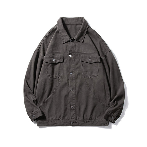 Damen Casual Utility-Jacke mit klassischen Druckknöpfen und praktischen Taschen R&B