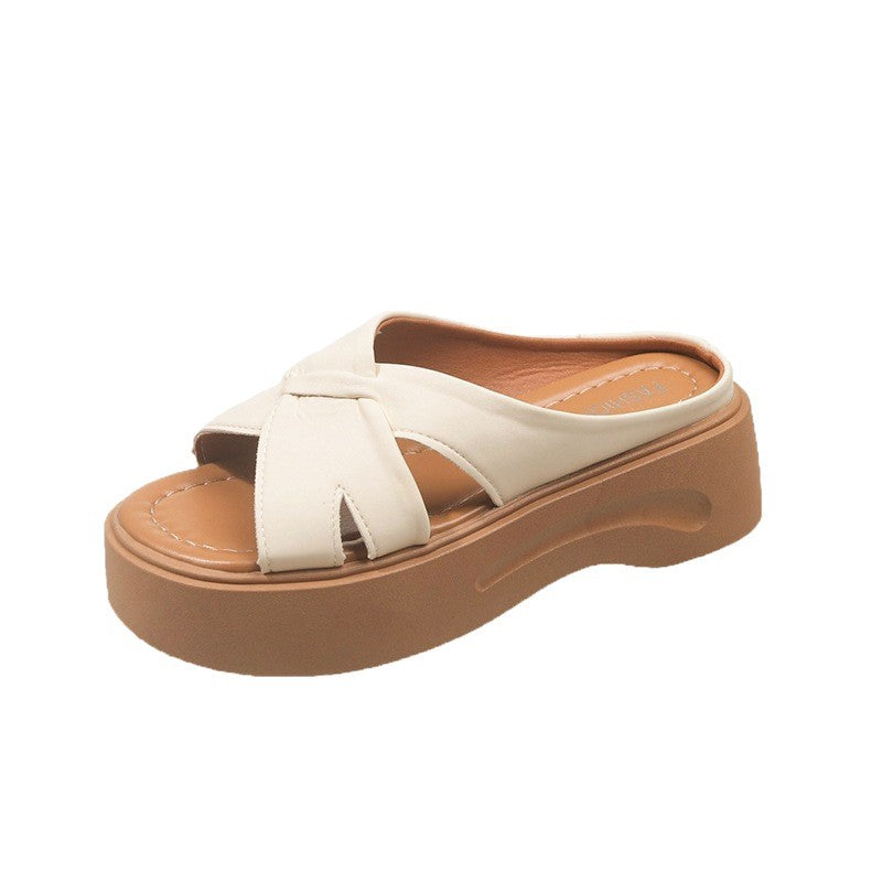 Damen Plateau-Sandalen mit stilvollem Knotendesign und bequemem Fußbett R&B