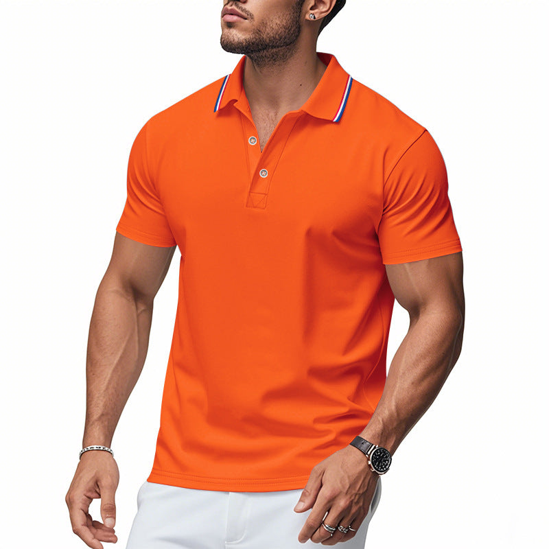 Herren Poloshirt mit modernem Kragen und feuchtigkeitsregulierender Technologie R&B