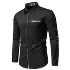 Herren Langarmhemd mit modischem Paisleymuster und hochwertigem Baumwollmix