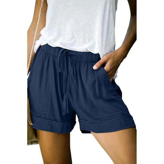 Damen Bequeme Sommer-Shorts mit elastischem Bund und praktischen Taschen R&B