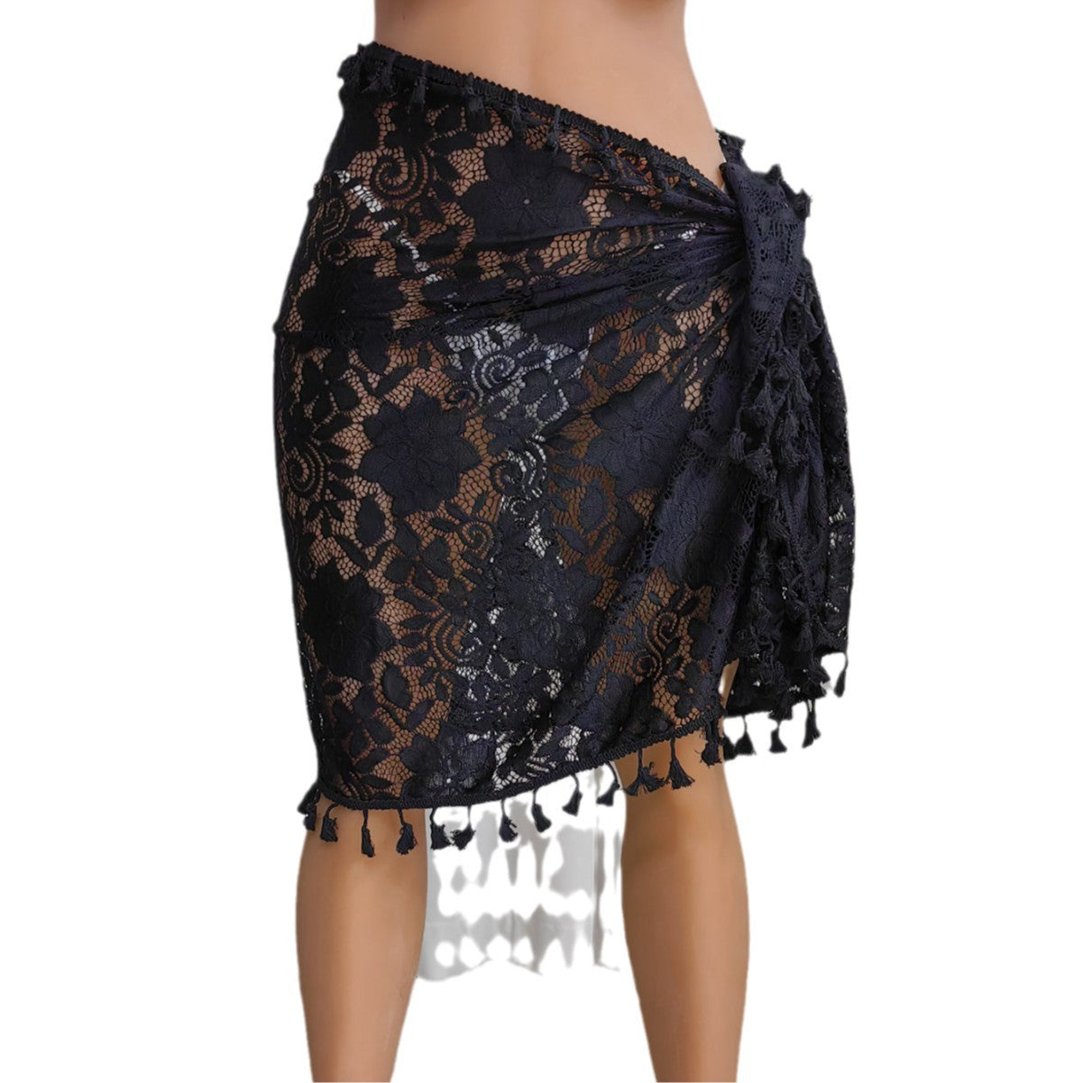 Damen Häkel-Strandsarong mit eleganten Fransen R&B