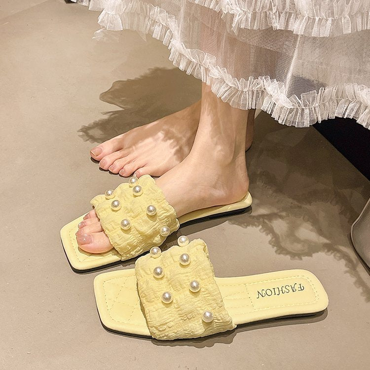 Damen Sandalen mit eleganten Perlenakzenten R&B