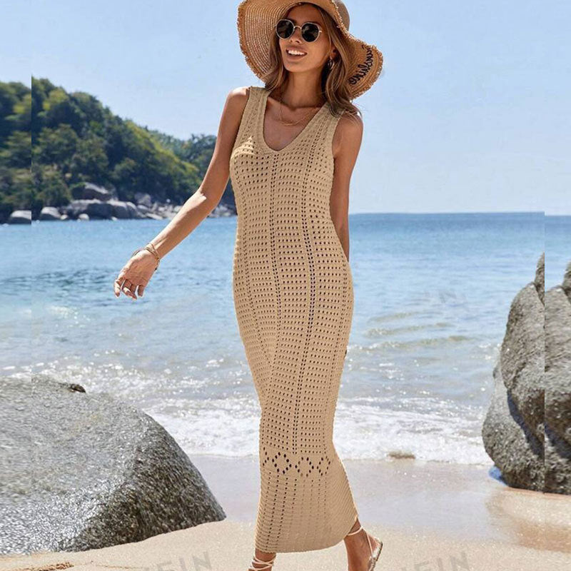 Damen gehäkeltes Sommer-Maxikleid R&B