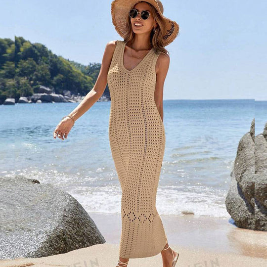 Damen gehäkeltes Sommer-Maxikleid R&B