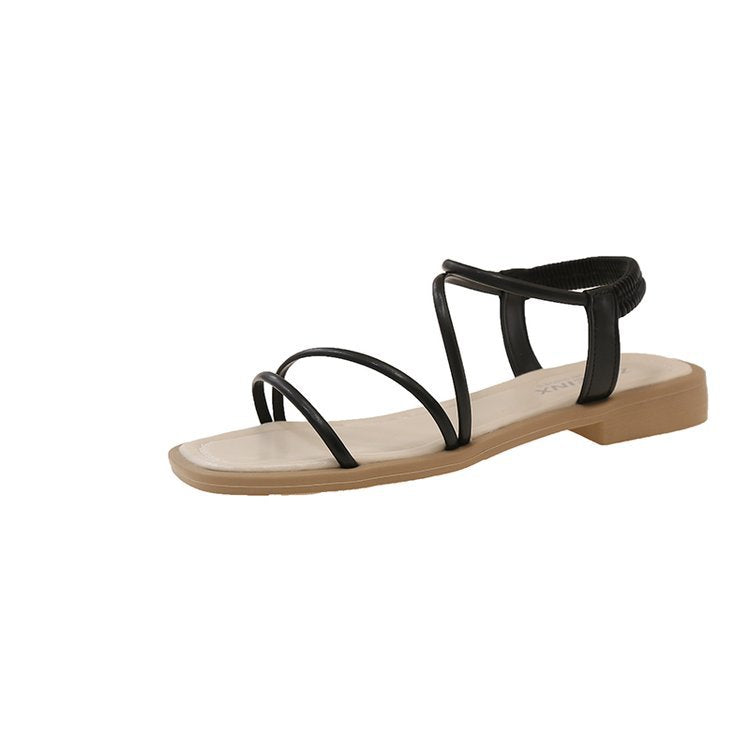Damen Riemensandalen mit elegantem Raffung und komfortablem Fußbett R&B