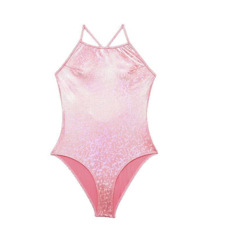 Damen Sportlicher Badeanzug mit modernem Pflanzenmuster R&B