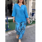 Damen leichte und luftige Bluse mit floralem Design R&B