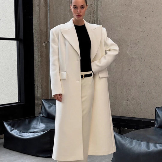 Damen oversized Wollmantel R&B