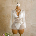 Damen Transparente Badekleid R&B